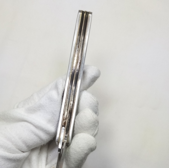 Steel Warrior 2 Blade 440 Stainless Mother of Pearl Inlay Folding Pocket Knife - Picture 4 of 15